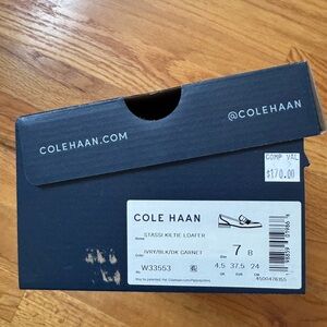 Cole Haan Stassi Kiltie Loafer - Ivory and Black